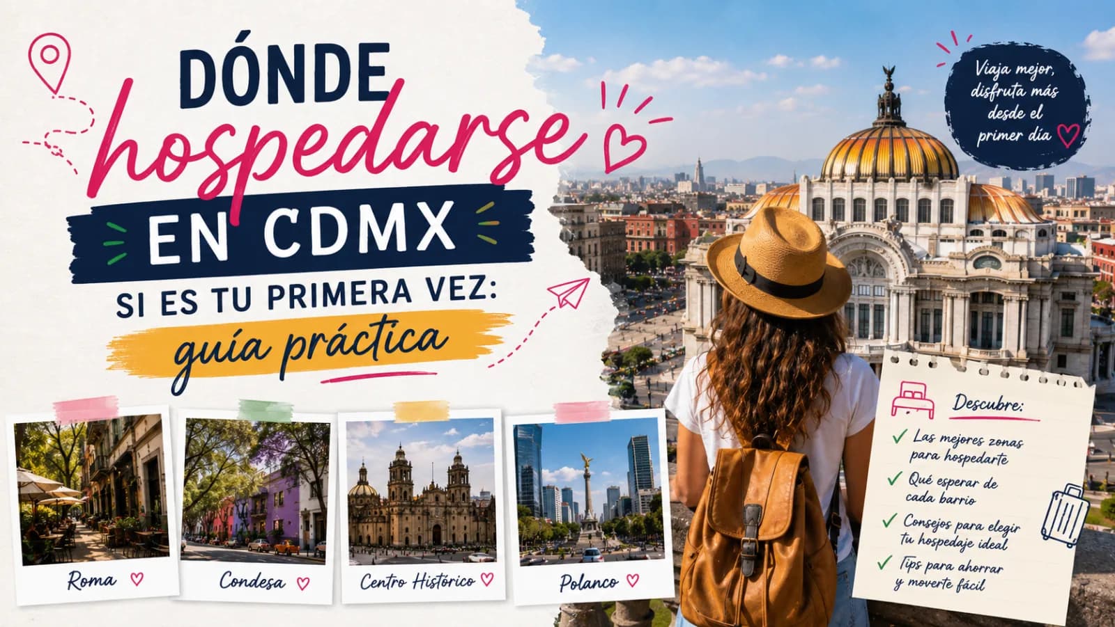 Vista del Centro Histórico de la Ciudad de México, ideal para una primera visita