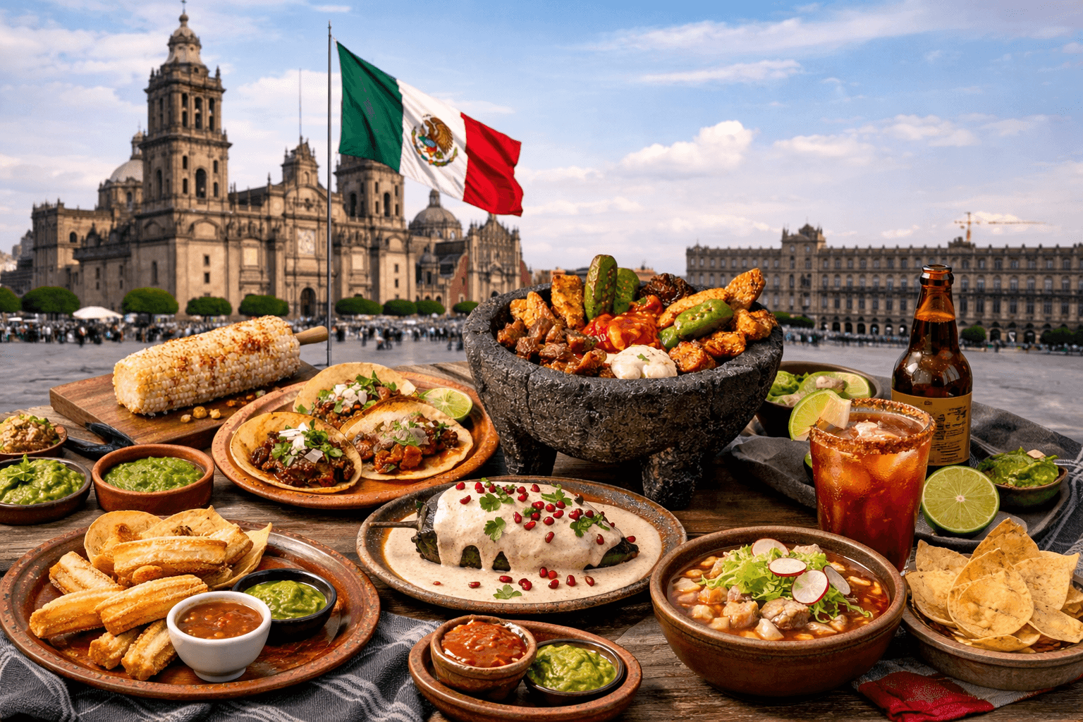 Mexico City 길거리 음식과 타코