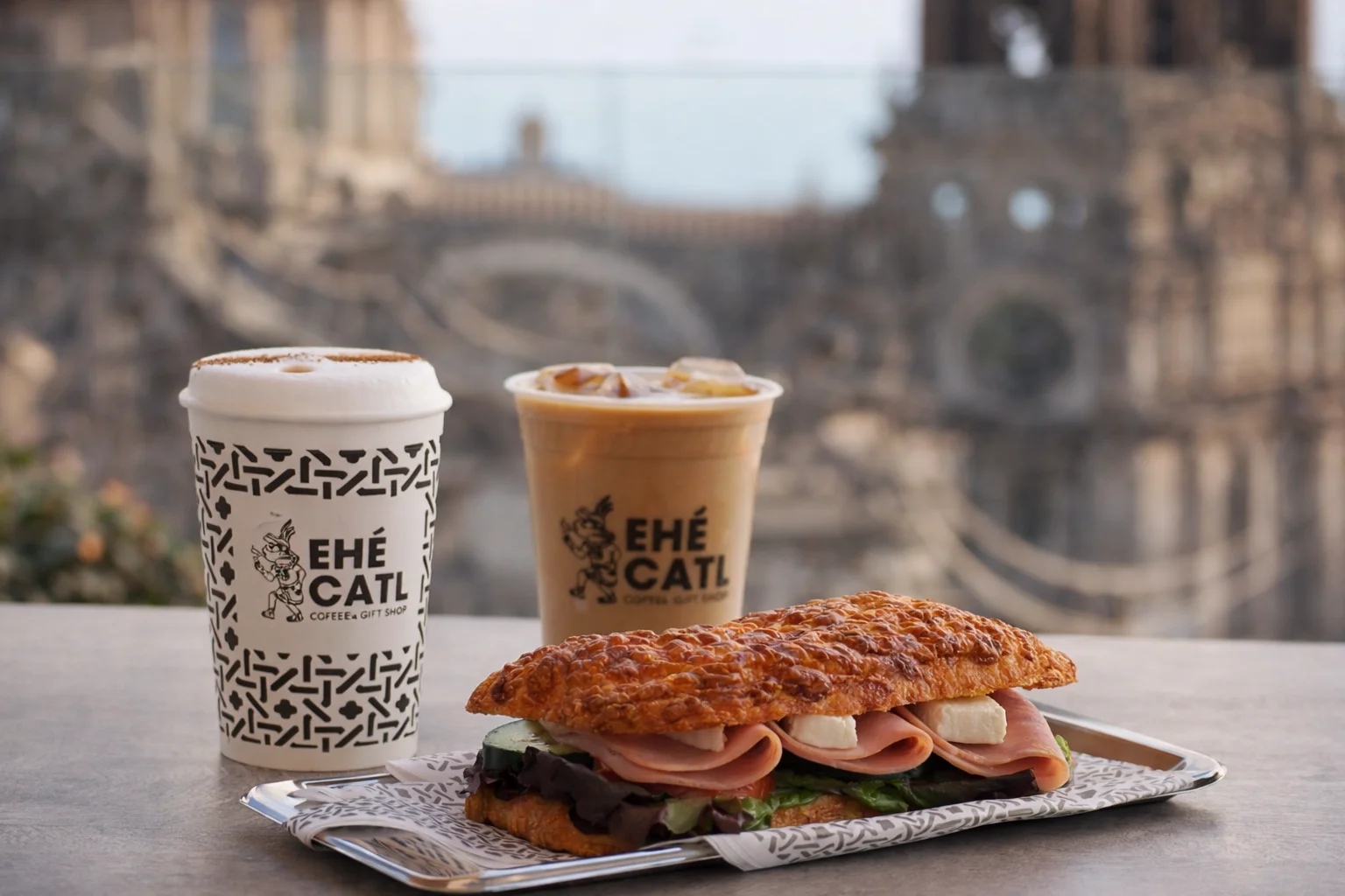 Sandwich selection at the café.