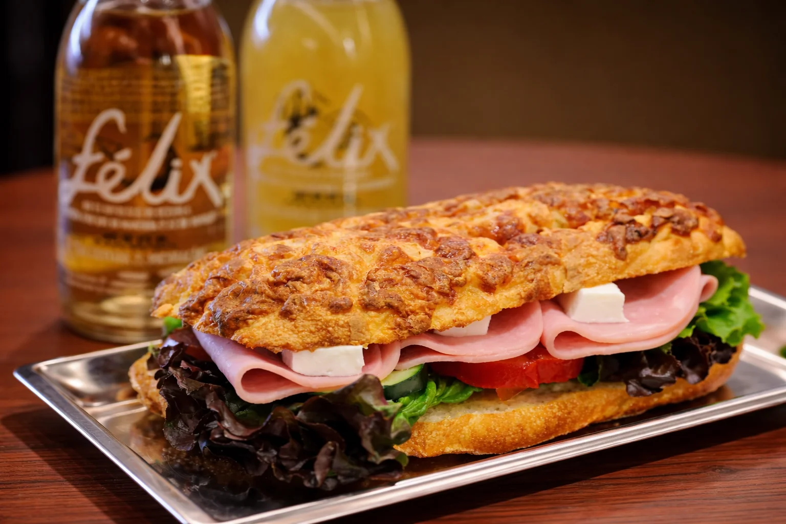 Fresh sandwich at Cathedral Coffee.